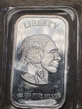 Liberty 1 oz .999 Fine Silver Buffalo Art Bar